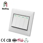 Ce Switch Single Gang 10A 250V White Plastic 10A 250V Home 4 Gang 1 Single Double Way Switch