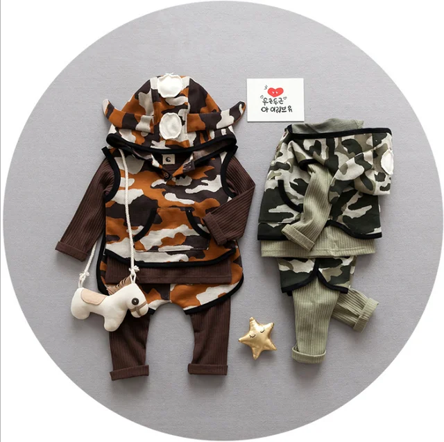 high quality fall baby boy camo stylish clothing infant toddlers