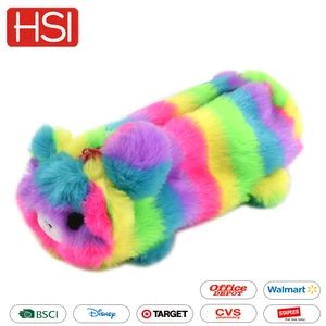 top selling cute pencil bags plush pencil case for girls kids