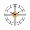 Living Room Bedroom Kitchen Large Hollowed-out Roman Numeral Silent Iron Round Decorative Wall Clock