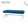 Beautiful french style bed metal bench stool dressing room bench