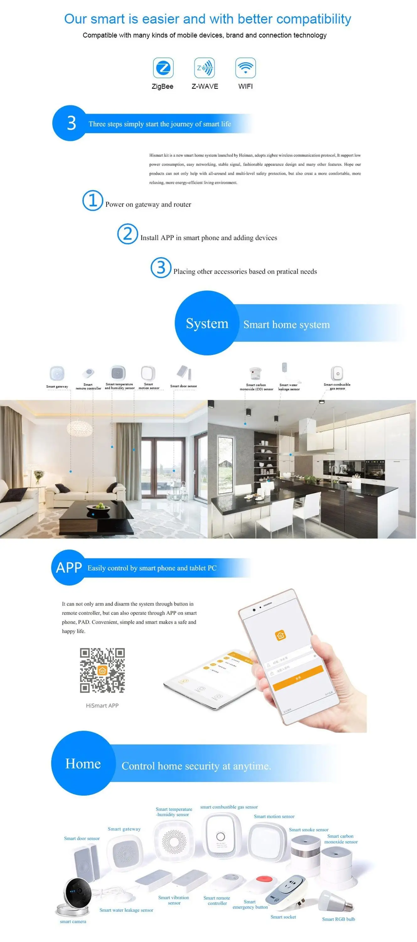Double reed design zigbee HA1.2 low consumption mini door entrance sensor - ANKUX.COM