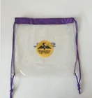 custom promotional clear pvc drawstring bag
