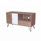 factory wooden furniture tv showcase new design European TV stand in metal base
