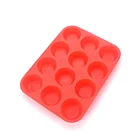 High Quality Cake Decorating Tools 12 Cavities BPA Free Silicone Muffin Cups Silicone Muffin Pan