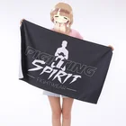 Custom Private Label Logo Digital Silk Print Black Microfiber Sweat Sports Travel Gym Towel with Custom Logo