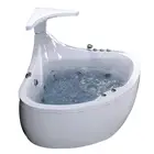 Rectangle Hydromassage Bathtub with Stainless Steel Frame