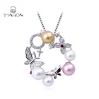 Circle Pendant Necklace Butterfly And Design Jewelry Circle Of Butterflies Sterling Silver Pearl Mount Pendant