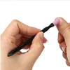 Professional Nail Art Pusher Black Quartz Head Scrubs Stone Cuticle Remover Pen Spoon Cut Nail Manicure Care Tools