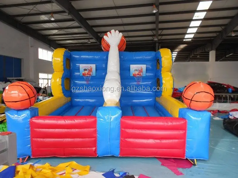 game inflatable interactive adult game 2 player basketball shoot