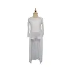MBQ1193 Elegent sexy lady white lace long sleeve dance long dress