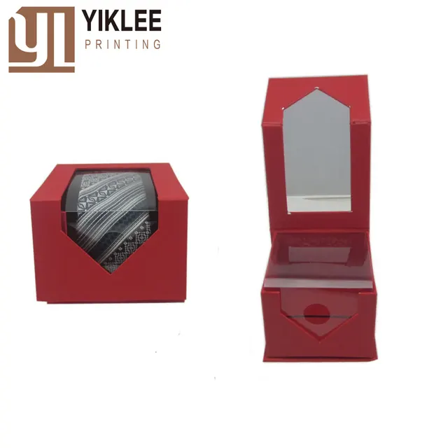 new design folding tie boxes, top quality fancy tie paper box