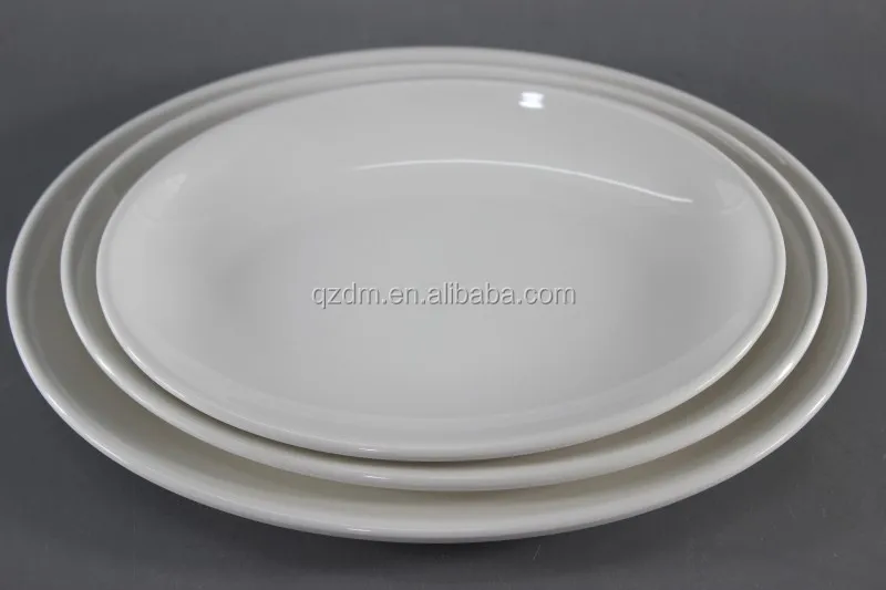 7-8-9inch Melamine Oval plate , white fish plate