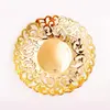 Gold And Silver Color Hollow-out Fruit Tray plastic hot tray