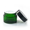 high quality green 15g 30g 50g 2 oz cream cosmetic glass jar with lid