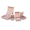 Custom Logo Pink Cardboard Paper Gift Jewelry Packaging Box Jewellery set boxes
