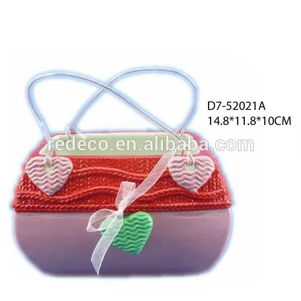 wholesale ceramic valentine gift candy basket