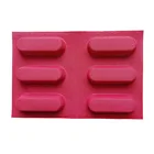 Perforated bread form baking sheet cake mould silicone glass fiber 6 channels bakery non stick