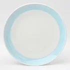 11 Inch Round Blue Hand Painted Custom Design Ceramic Stoneware Plates Dishes For Dinnerware Tableware Service