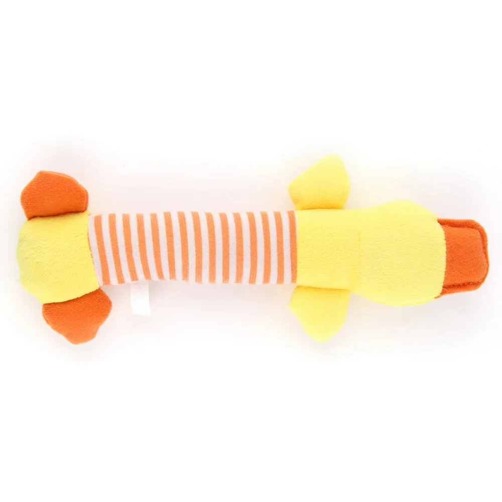 New Dog Toys Pet Puppy Chew Squeaker Squeaky Plush Sound Duck Pig & Elephant Toys 3 Designs free shipping