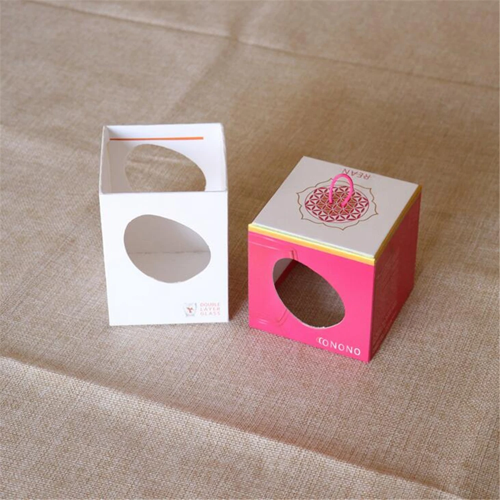 cardboard cube shaped gift boxes package top and bottom lids