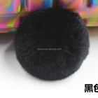 7cm genuine Rex rabbit fur pom pom for key chain, hand bag charm, hats & shoes