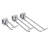 double lines square tube metal display hanging hooks for Supermarket usage