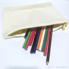 customized nature canvas cosmetic bag custom logo