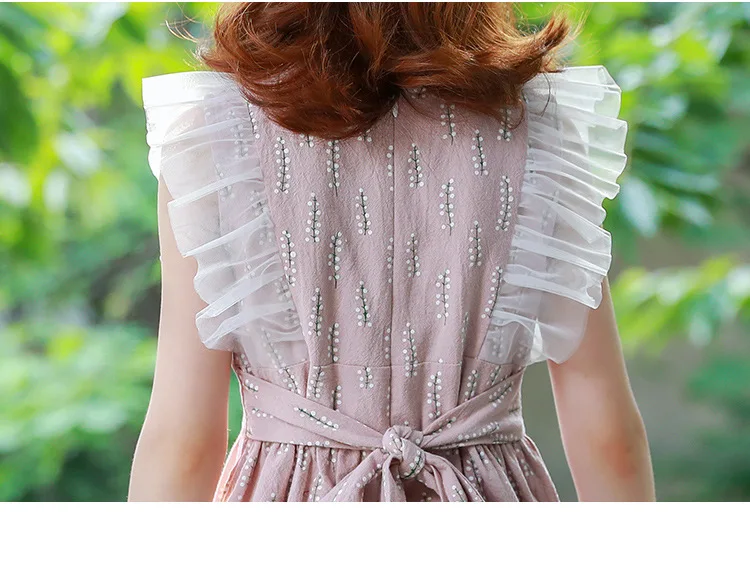 pink summer 2018 new party dresses for girls print sleeveless big girls princess dress clothes kids sundress teenagers clothing 5 6 7 8 9 10 11 12 13 14 15 years teenage girls cotton dresses for girls (14)