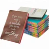 Office School Supplies Promotional Gifts Fashion Notebook Sample PU Leather Grid Notebook