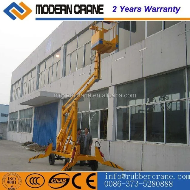 engine 200kg 8-15m vehicular articulated mobile boom man lift