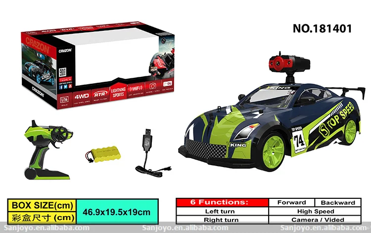 Newest 2.4g 1/14 Camera Car Video High Speed Rc Drift Car With 0.3mp Hd