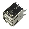 Factory USBA female 2.0 double deck 180 degree board usb connector vertical 17.0mm