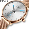 CIVO Watches Womens Top Brand Luxury Quartz Watch Ladies Waterproof Steel Mesh Strap Women's Bracelet Watches Clock Montre Femme