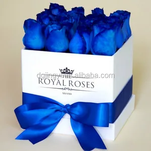 colorful printed square paper gift hat boxes for flower with