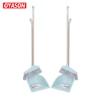 High quality hotel floor cleaning tool long handle soft plastic broom dustpan