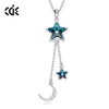 Cheap Tassel Gemstone Necklace With Moon And Star
