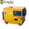 5.5KVA Force Air Cooled Power Silent Diesel Generator Set with Wheels