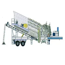 Mobile track impact crusher plant for gold stone processing machine
