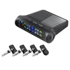 Solar Power Car TPMS, Tire Pressure Monitoring System With Solar or USB charging Monitor, Model