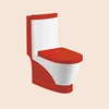 Red Black Color Bathroom Wash Down Wc Western Squat Toilet Bowl