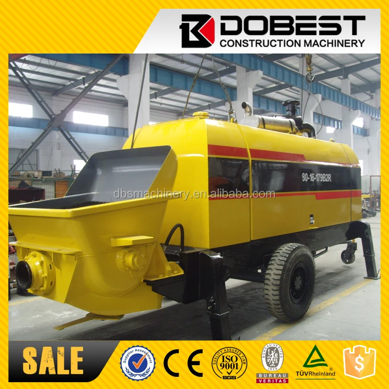 Electric Concrete Pump With Drum Mixer