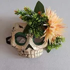 Floral Skulls Head Party Mask Unique Paper Mask For Ball Prom Halloween Events