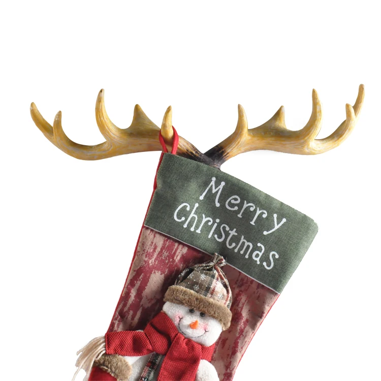 merry man,MerryChristmas sj088 merry christmas printing large stocking snowman reindeer