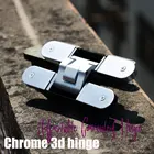 180 degree zinc alloy 3d adjustable concealed interior door hinge