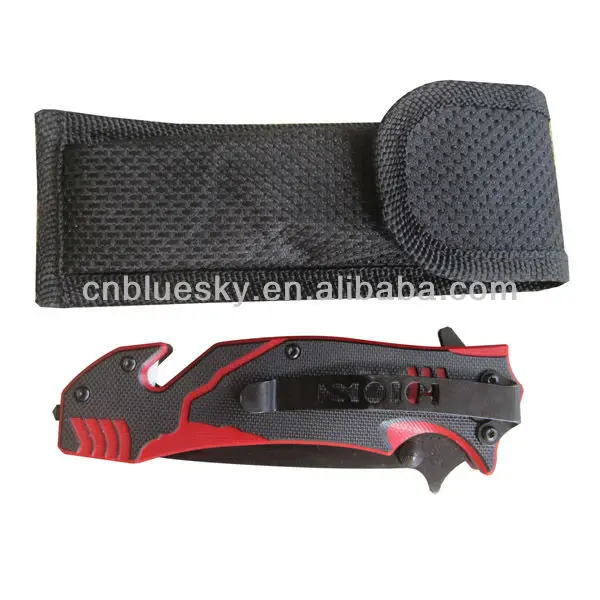 0mm handle material dual g10 (red and black) product size 20 cm