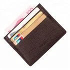 Custom genuine leather rfid credit/atm card holder