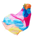 Korean New Simulation Silk Scarf Simulation Silk Scarf Spring And Summer Seaside Wild Fashion Ladies Chiffon Shawl