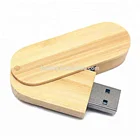 High quality wholesale cheap 1gb Promotional Custom HV-808 bamboo wooden swivel usb pen drive, flash memory usb