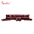 Guangzhou furniture show heated leather sofa lip sofa design